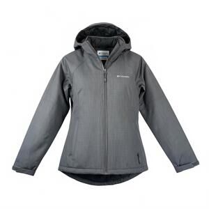 Columbia Women's Top Pine Insulated Rain Jacket‎ w/ Hood Grey Medium Omni-Tech